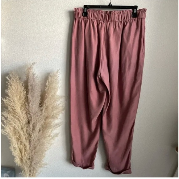 Zara Blush Pink Paper bag Pants - Picture 6 of 9